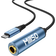 MillSO USB C auf6 6.35mm Kopfhörer Adapter TRS 1/4 Buchse auf USB Type C Aux Audio Adapter 6.35mm Stereo Klinke Adapter für Verstärker, Mixer, Heimkino, Smartphones, Laptop, 6.35mm Kopfhörer