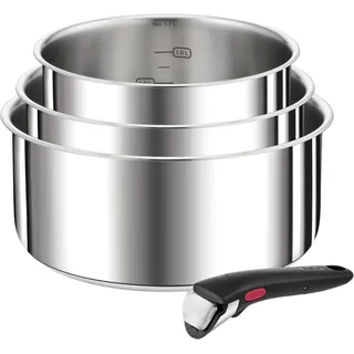 Tefal Ingenio Preference Topf-Set 4-tlg. 3 x Stielkasserolle + 1 x abnehmbarer Griff