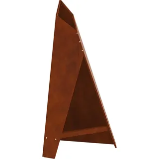 Feuerschale Rostig 58 x 40 x 100 cm Wetterfeststahl - Braun