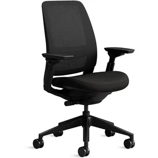 Steelcase Series 2 Ergonomischer Bürostuhl mit LiveBack Lumbalstütze und 4D-Armlehnen Onyx Schwarz, 72 x 64 x 101