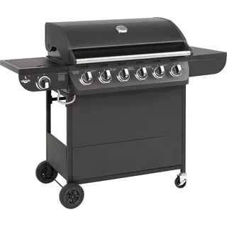 El Fuego Gasgrill Columbus 6 Brenner mit Seitenbrenner Schwarz