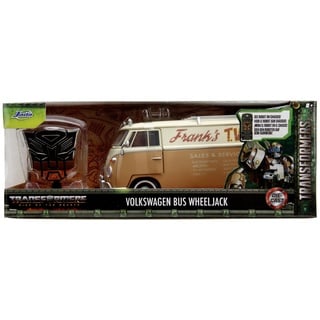 Jada Toys Transformers Wheeljack VW Bus (T7) - Volkswagen Bulli aus Transformers 7: Aufstieg der Bestien, Die Cast Auto ab 8 Jahre mit Sammelmünze, 1:24, 19cm