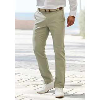 Chinohose JOHN DEVIN "Regular-fit, lange Oxford Hose", Herren, Gr. 34, Länge 34, grün (hellgrün), Web, Obermaterial: 98% Baumwolle, 2% Elasthan, unifarben, regular fit lang, Hosen Chinohose, aus elastischer Baumwoll-Qualität, in 3 Längen: 30 & 32 & 34, Topseller