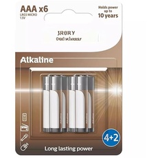 AAA/LR03 Alkaline Batterie, 6 Stück, 30% mehr Haltbarkeit, Alltagsgeräte mit hohem Stromverbrauch