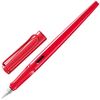 Lamy joy strawberry Schönschreibfüller – Füllhalter mit ergonomischem Griff & polierter Stahlfeder in Strichbreite 1,5 mm – Kalligraphie Füller mit Bandzugfeder – inkl. Tintenpatrone T 10 blau
