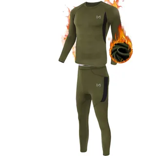 MEETYOO Thermounterwäsche Herren Funktionswäsche Skiunterwäsche Männer | Thermo Unterwäsche Herren Kompressionswäsche Base Layer Unterhemd Unterhose Schnell Trocknend Warm