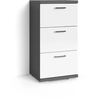 byLIVING Badkommode »Nebraska«, Breite 35 cm, Badezimmerschrank mit Metallgriffen, 3 Schubladen,
