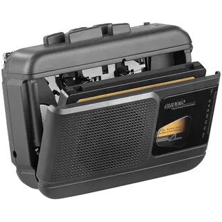 auvisio Cassettenrekorder: Mobiler Kassettenspieler, Bluetooth-Transmitter, Sprachrekorder, Radio (Kassettenrekorder Bluetooth, Radiorecorder, Audiokassetten)