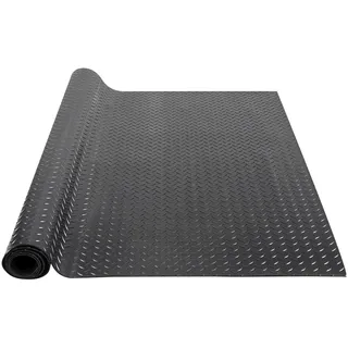 VEVOR Gummimatte 1848 x 1236mm Bodenmatte SBR-Gummi Bodenbelag 3 mm Dicke Noppenmatte Diamant Tränenblech Bodenmatte Antirutschmatte Gummibelag Ideal für Garagen, Lagerhallen, Fitnessstudios, Gehwege