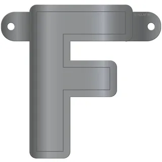 Folat 50054 Banner Letter F::Metallic Silver