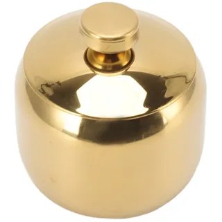 Gewürzdosen aus Edelstahl, Zuckerdose mit Deckel und Löffel, Höhe des Salzbehälters 6,2 cm für Gewürze zum Aufbewahren von Sesam, Currypulver, (Gold)