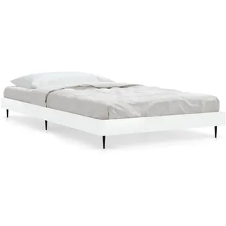 vidaXL Bettgestell Hochglanz-Weiß 90x200 cm Holzwerkstoff - Weiß