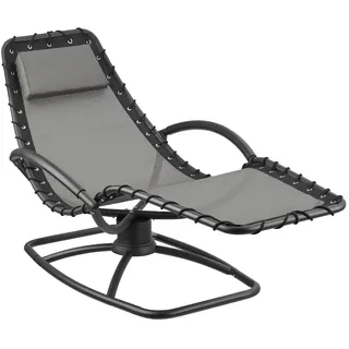 Tectake Toulon Gartenliege 200 x 77 x 83 cm Grau