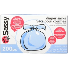 Sassy Baby Disposable Diaper Sacks, 200 Count