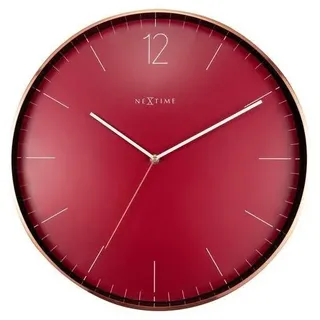 NeXtime - 3258RO - Wanduhr - 40cm - roségold - Essential Copper XXL - Rot
