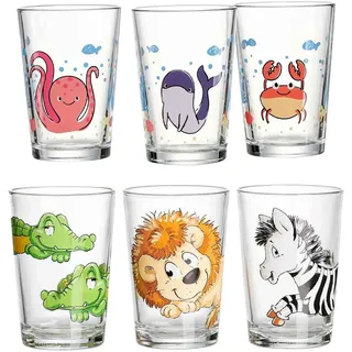 Ritzenhoff & Breker Kindergläser Meeres- und Zootiere Trinkgefäße 0,205 l 6-tlg.
