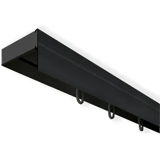 Gardinenschiene SN DECO GROUP "Vorhangschiene SH (1) mit Blende 5 cm" Gr. 1, schwarz, L:120cm T:4,7cm, Kunststoff, Gardinenstangen, Gardinenschiene