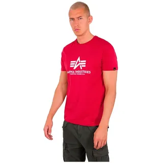 Alpha Industries Herren Basic Für T-Shirt, Dunkel Rot, M EU