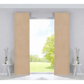 Gardinenbox Milano Paneelwagen 245 x 60 cm Khaki 2 St.