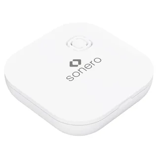 Sonero Wassermelder, Batteriebetrieben, 70 dB lauter Alarm, LED Licht und Lautsprecher, weiß