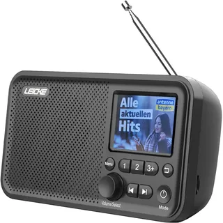 Leicke tragbares DAB+ Radio schwarz