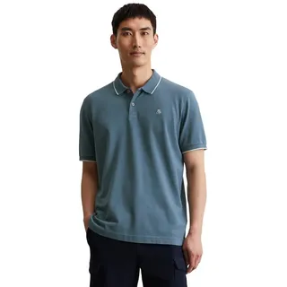 Marc O'Polo Poloshirt aus Piqué, regular fit, kontrastfarbene Details blau S (46)