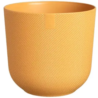 ELHO, Jazz Runde Vase Gelb Amber Ø14XH13CM, Innen Außen Vasen