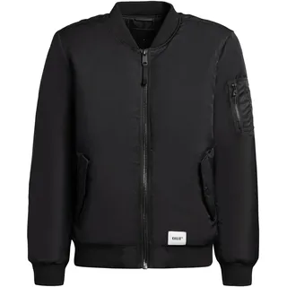 Bomberjacke KHUJO "Bomberjacke Adon", Herren, Gr. L, schwarz, Obermaterial: 100% Nylon NY.  Obermaterial: Futter: 100% Nylon NY. 100% Polyester PES., gerade hüftbedeckend, Rippstrickbündchen, Jacken Bomberjacke, Leichte Winterjacke in Shiny-Optik