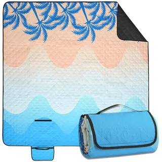 Onvavient Picknickdecke 200x200 cm - Stranddecke XXL, wasserdicht & isoliert Campingdecke, atmungsaktiv und weich, Picknickmatte & Strandmatte für Camping, Strand & Picknick