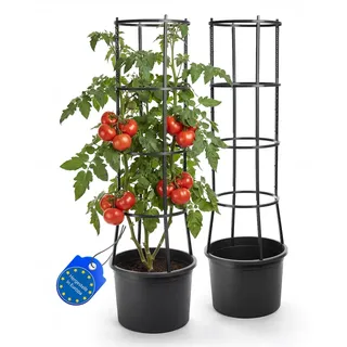 BigDean 2 Stück Tomatentopf mit Rankhilfe XL