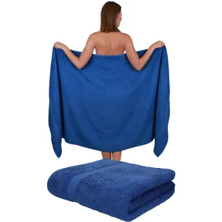Betz Badetuch 2 Stück XXL 100x200 cm 100% Baumwolle – Weiches Frottee Saunatuch & Strandtuch – Pflegeleicht & saugstark – Palermo Serie – Farbe blau