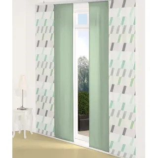 Schiebegardine WIRTH "Bray" Gr. 3, grün (mint), B:60cm H:225cm, Jacquard, Baumwolle, Polyester, Gardinen, Schiebegardine