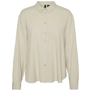 Vero Moda Women's VMJESMILO LS Shirt WVN GA NOOS Bluse, Silver Lining, XS