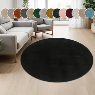 Paco Home »Cadiz 630« rund 14 mm Höhe Kurzflor, Uni-Farben, besonders weich, waschbar, Wohnzimmer,