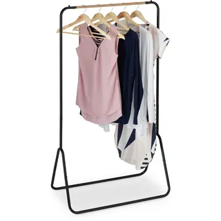 Relaxdays Garderobenständer Metall 80 x 145 x 44 cm Schwarz