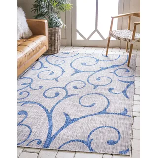Myflair Outdoor Beauties Outdoor-Teppich 152 x 244 cm Blau/Silber