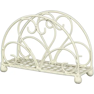 Ambiente Haus Küchenrollenhalter »Serviettenhalter aus Eisen in Antikweiß«, weiß