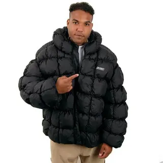 Karl Kani Herren Jacke Sport Patch Square Quilted Puffer Jacket 60760019 L - Schwarz