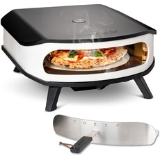 Bild 17" mit rotierendem Pizzastein, LED und Tür 8.0 kW/50mbar, inkl. Regler & 1.1 Schlauch - Perfekt für knusprige Pizzen