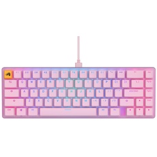 Glorious Gaming GMMK 2 Compact (65%) – Mechanisches Gaming-Keyboard, Aluminiumrahmen, anpassbar, Doubleshot-Kappen, Fox Schalter, tastenweise RGB, Amerikanisch QWERTY Layout - Rosa