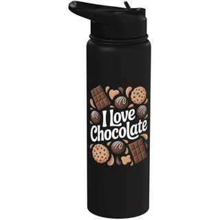 Ich liebe Schokoladenkekse und Süßigkeiten Stainless Steel Insulated Water Bottle