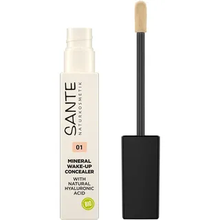 Sante Mineral Wake up Concealer 01 Neutral Ivory, Deckt Schatten und Makel ab, Zum Contouring geeignet, Vegan, 8 ml