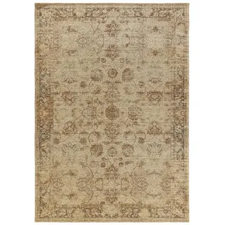benuta nest Flachgewebe Teppich Frencie Beige 80x165 cm - Vintage-Stil Teppich im Used-Look