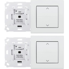 Homematic IP Rollladenaktor (2x) & Tasterwippe mit Pfeilen (2x)