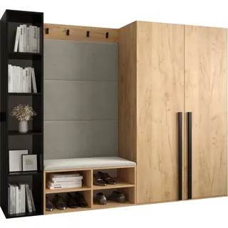 Garderobe MIRO Set 4 mit gepolsterten Paneelen Industrial Design