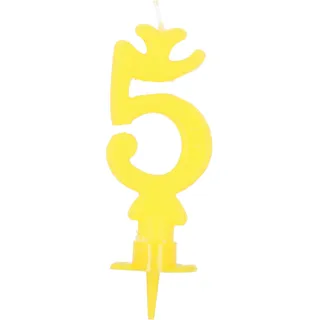 Geburtstagskerze gelb Nr. 5