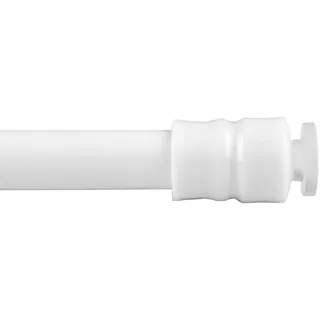 Klemmstange Weiß Ø10 mm 1er Pack 100-140 cm – ausziehbare Spannstange ohne Bohren, Schraubtechnik, für Scheiben- und Bistrogardinen
