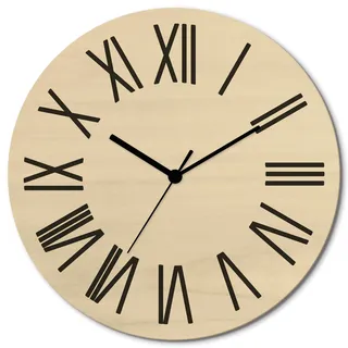 Artland Wanduhr »Zeit in römischer Ziffern Moderne« wahlweise mit Quarz- oder Funkuhrwerk, lautlos ohne Tickgeräusche, beige