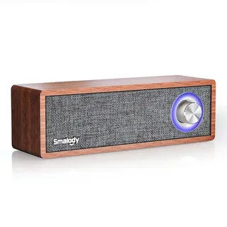 Smalody Holz Retro-Bluetooth-Lautsprecher, Tragbare Mini-Bluetooth-Lautsprecher, Vintage-Holzlautsprecher für die Raumdekoration, Perfekt für Cafés, Restaurants, Vintage-Coth-Läden, Schlafzimmer