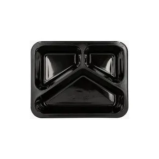 STARPAK Einweg-Menüschalen schwarz 1,095 l, 50 St.